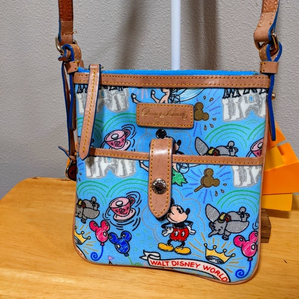 Dooney & Bourke Crossbody Blue Disney Sketch